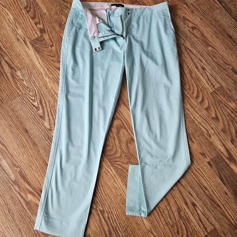 Brooks Brothers Women 12 Blue Natalie Fit Dress Pants Business Preppy Bright